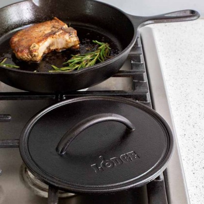 Lodge Round Cast Iron Burger Press 4